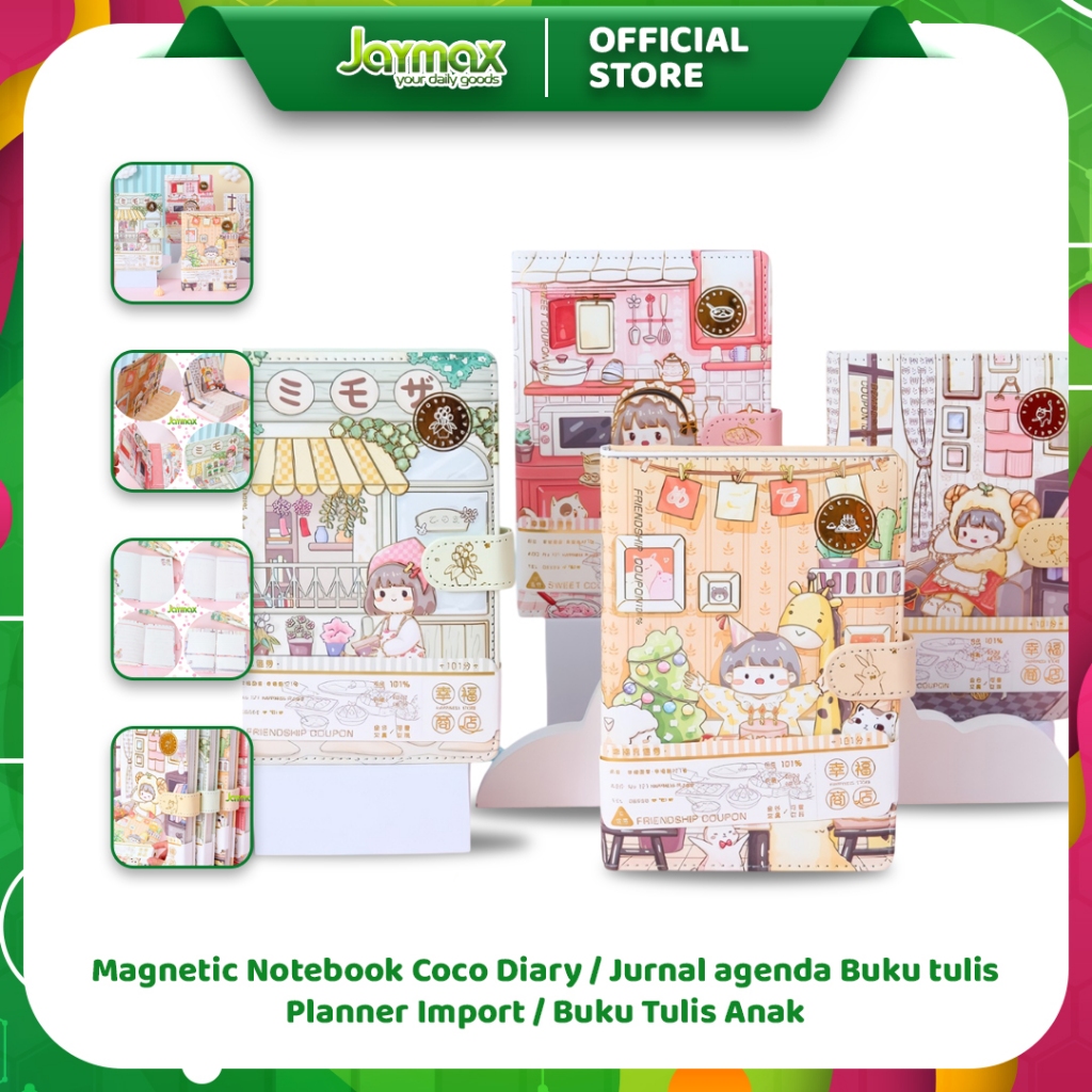 

Magnetic Notebook Coco Diary / Jurnal agenda Buku tulis / Planner Import / Buku Tulis Anak