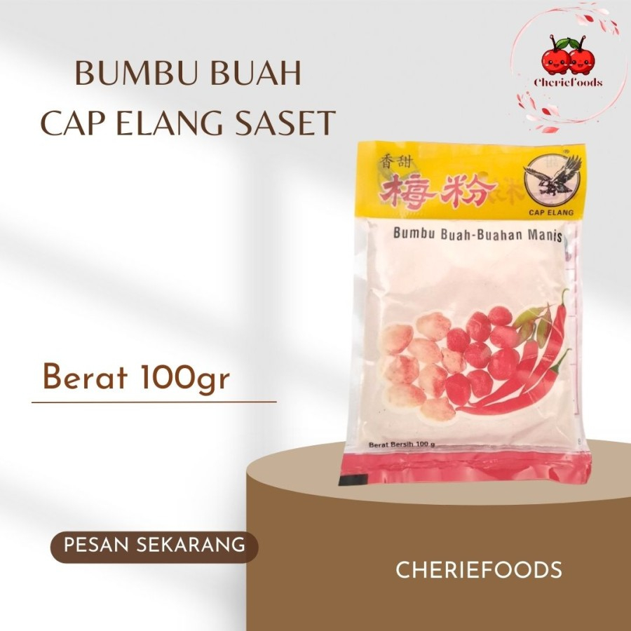 

Bumbu Buah Manis Cap Elang kemasan 100gr/ Bumbu Garam Buah/ Perasa buah