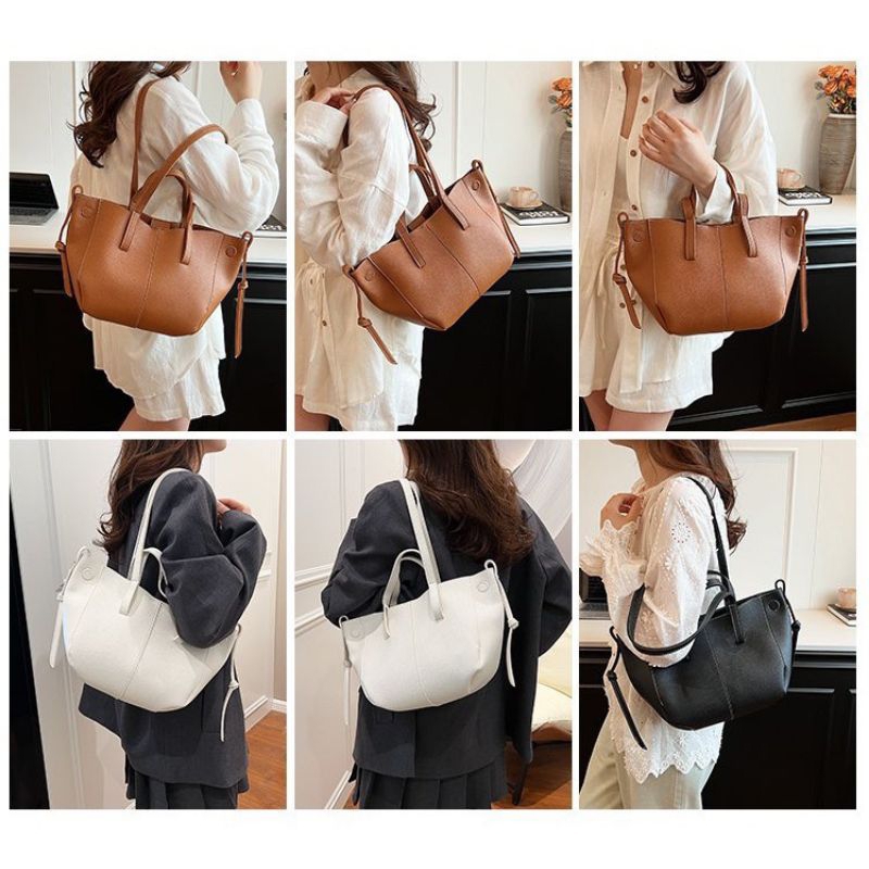 [ TOTEBAG LEATHER  ] Tas import wanita tas leater bag women  tas buat jalan tas kantor jual tas impo