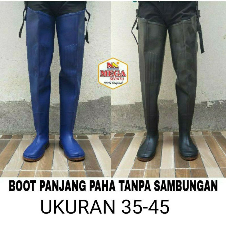 KODE X48L SEPATU BOOT SAWAH LADANG EMPANG PANJANG SAMPAI PAHA 725CM ELASTIS KEBUN PETANI TANPA SAMBU