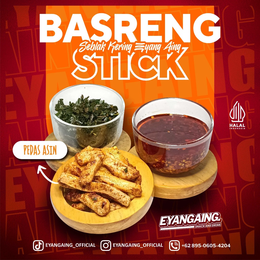 

Basreng stick 250gr pedas daun jeruk/pedas asin/pedas manis/original eyang aing