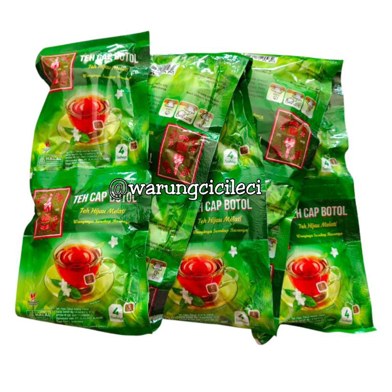 

TEH CAP BOTOL - TEH HIJAU MELATI 8g x 6pcs ( 1 RENCENG )