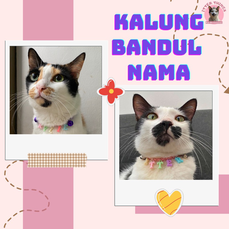 Free Custom Kalung Kucing Anjing - Bandul Huruf