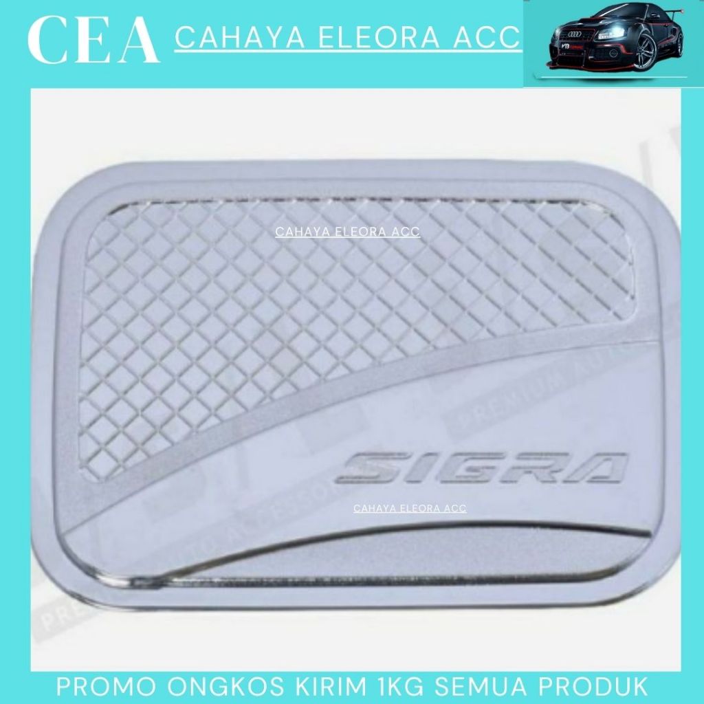 TANK COVER MOBIL SIGRA/COVER TUTUP BENSIN MOBIL SIGRA MODEL EXCLUSIVE CHROME - AKSESORIS MOBIL SIGRA