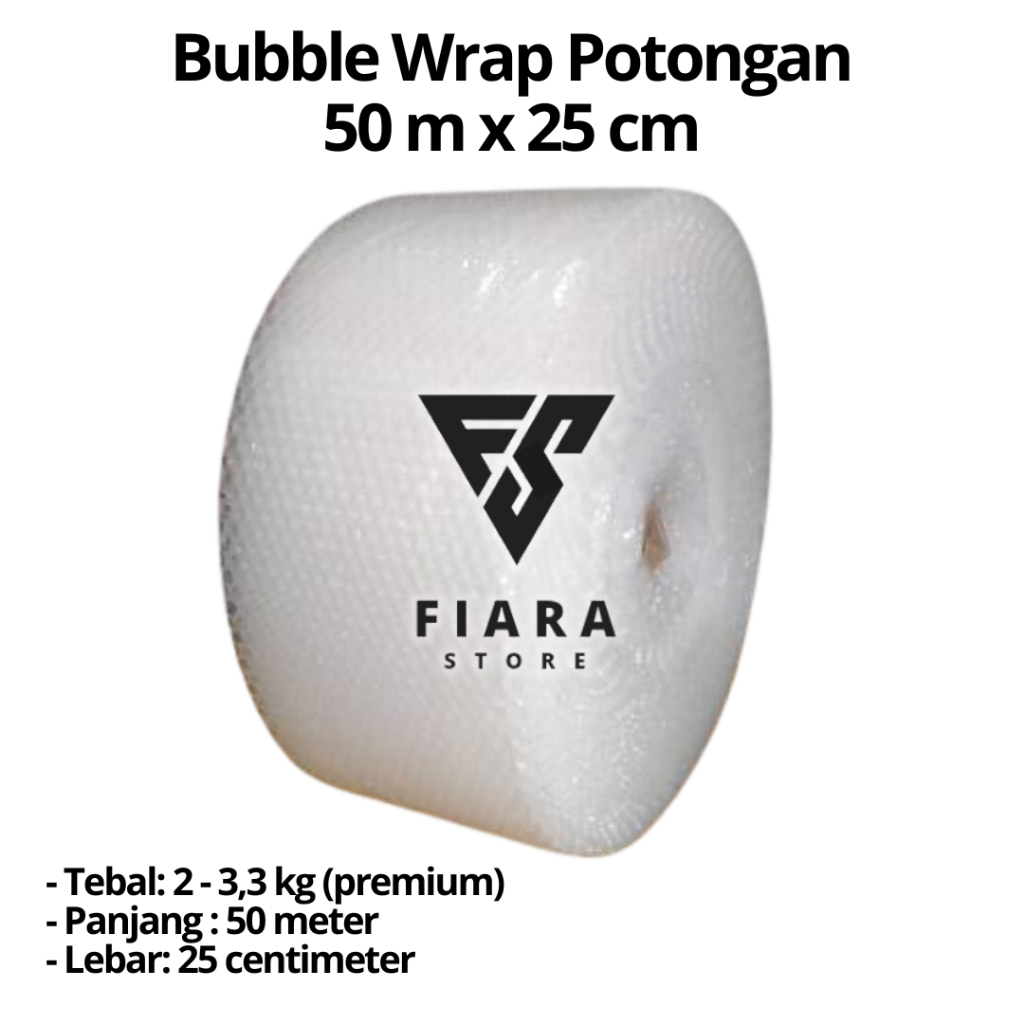 

Bubble Wrap Potongan 50 m x 25 cm (Super Tebal Ukuran Seperlima Roll)