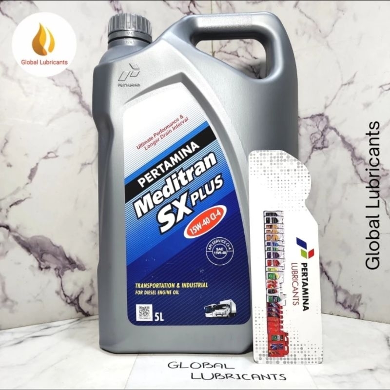 Pertamina Meditran SX PLUS 15W-40 JASO DH-1 5 Liter (Oli Mesin Diesel/ Solar)