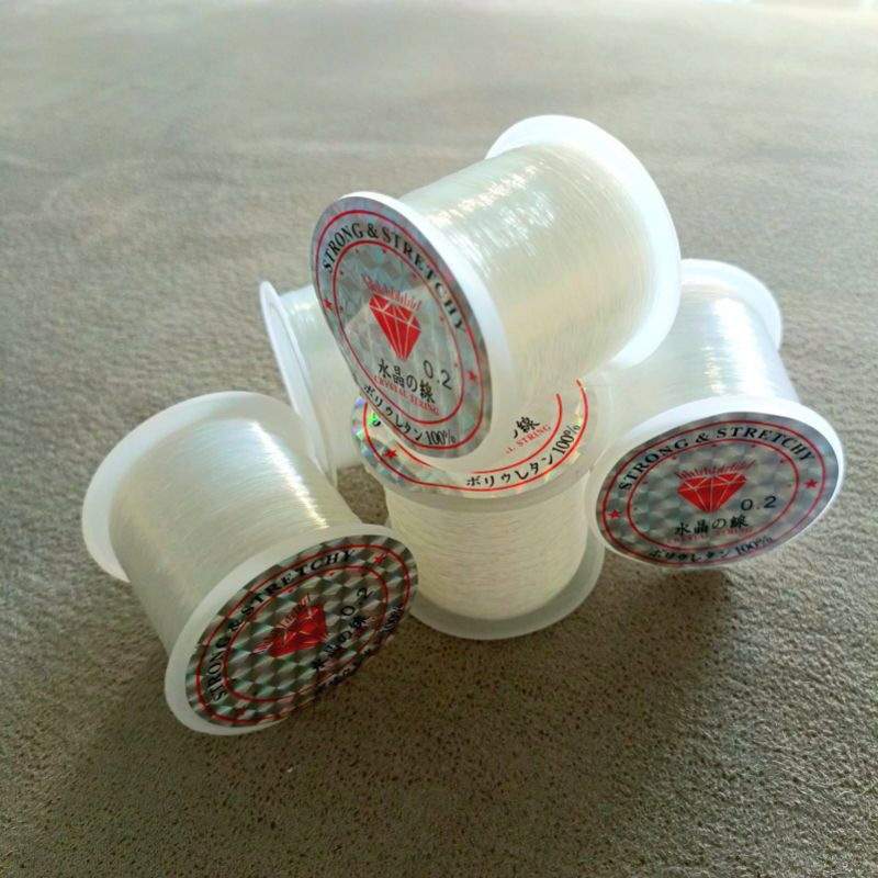 Benang Transparan / Benang Nilon 0,2 mm 1 Roll [AJ]