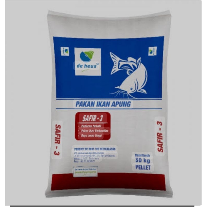 Pelet ikan apung Safir 2 dan safir 3, (1 karung)