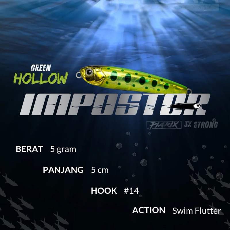 Lure sakana imposter pensil swim flutter