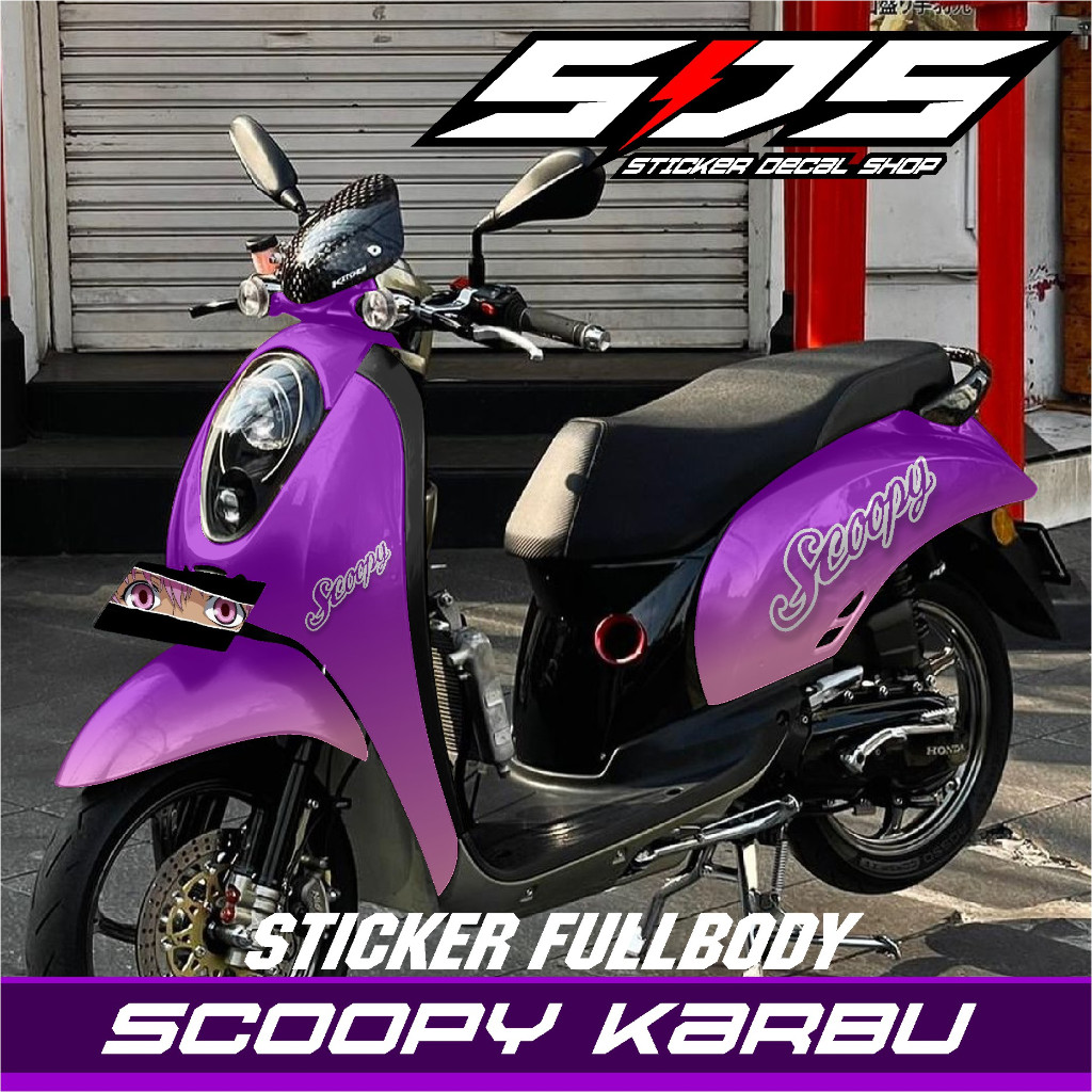 TERBARU Decal Scoopy full body Dekal Sticker Scoopy Lama / Karbu Desain Variasi Motif GRADASI