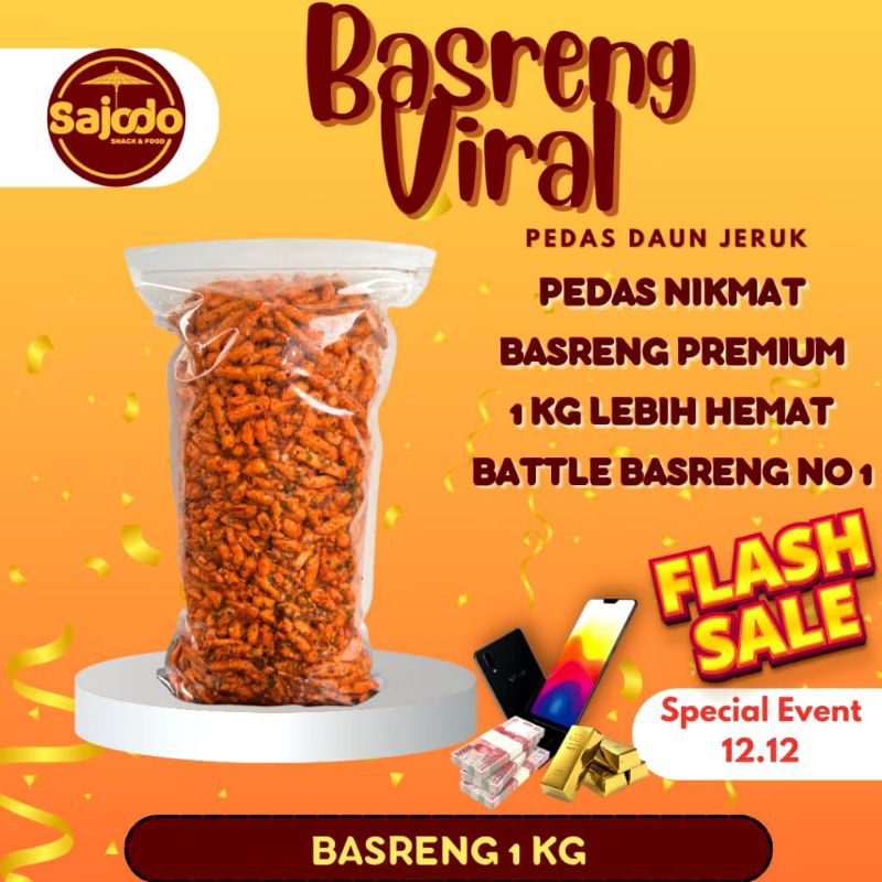 

[FLASH SALE] Basreng Pedas Daun Jeruk 1 kg Sajodo