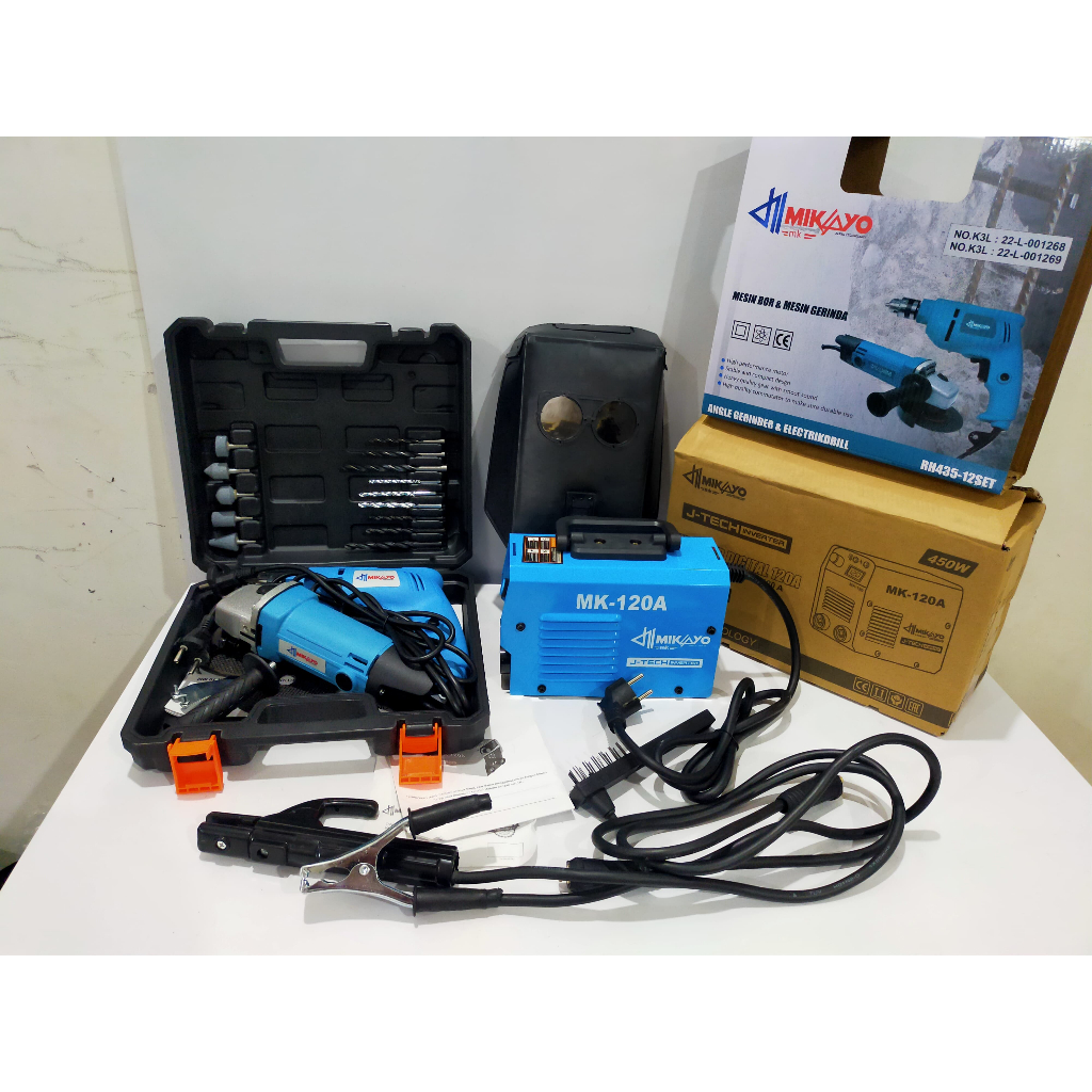 Promo Paket Hemat 3 Item Mesin Travo Las Listrik 400 Watt Mesin Las / Travo Las Yukido Japan