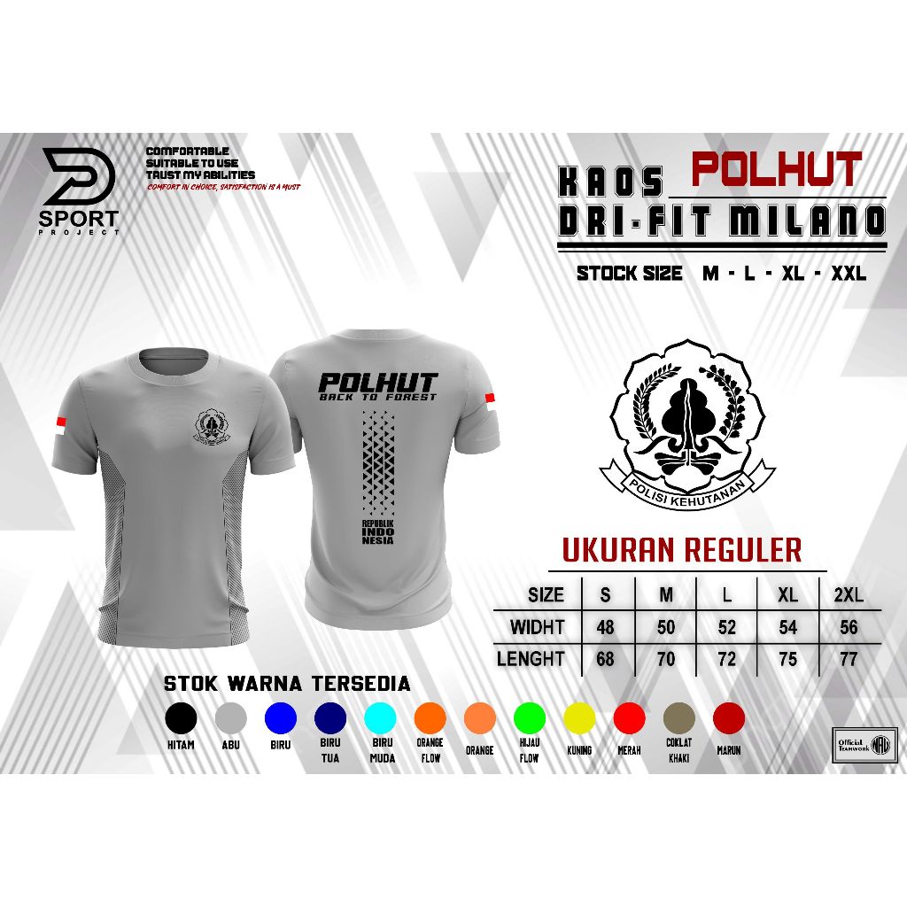 Kaos POLHUT / Jersey Drifit POLHUT Polri/ Baju POLHUT