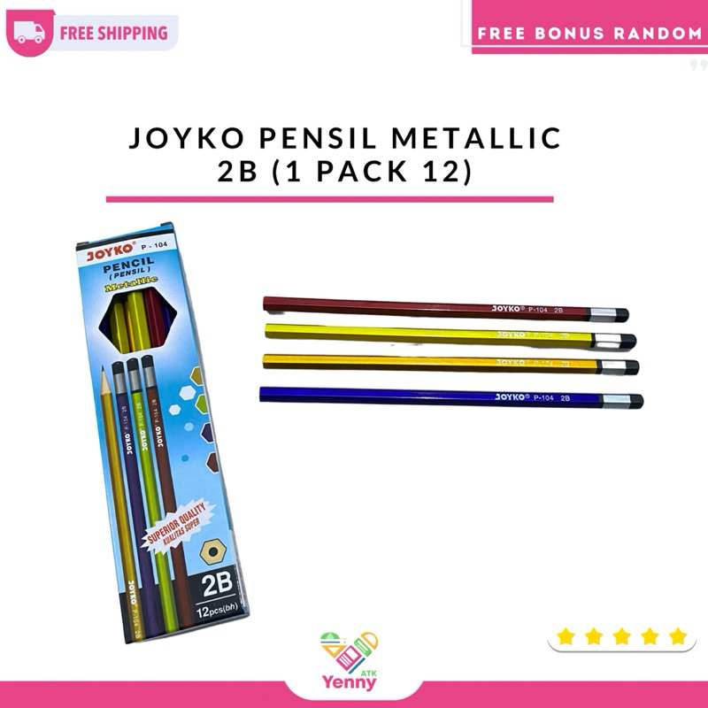 

Joyko Pensil Metallic 2B 1 Pack 12 (P-104)