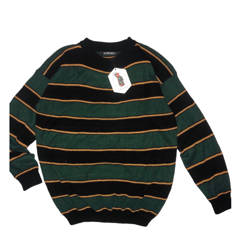 KNITWEAR STRIPE  SWEATER RAJUT  BAHAN RAJUT sweater vintage