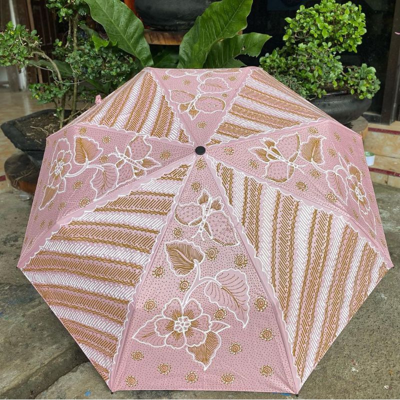 Payung Batik Tulis Canting Asli | Payung Lipat | Payung Handmade Kerajinan Tangan