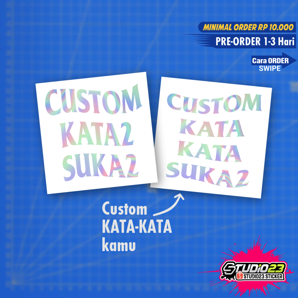 

Stiker Harta Tahta Nama kamu Custom Hologram (Bebas Request Kata2)