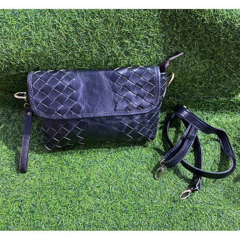 tas anyam kulit asli