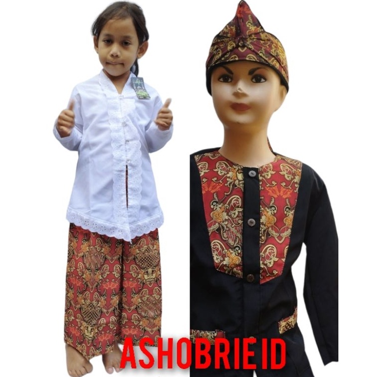 KODE G64Q Baju kebaya dan pangsi anak sekolah PaudTKSDseragam baju adat tradisional sunda