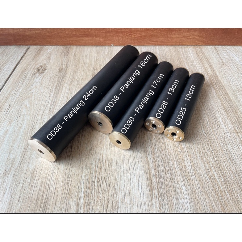 KODE G68I Perdam drat kuningan OD38 OD3 OD28 OD25 Silencer peredam senyap drat kuningan rapih dan pr