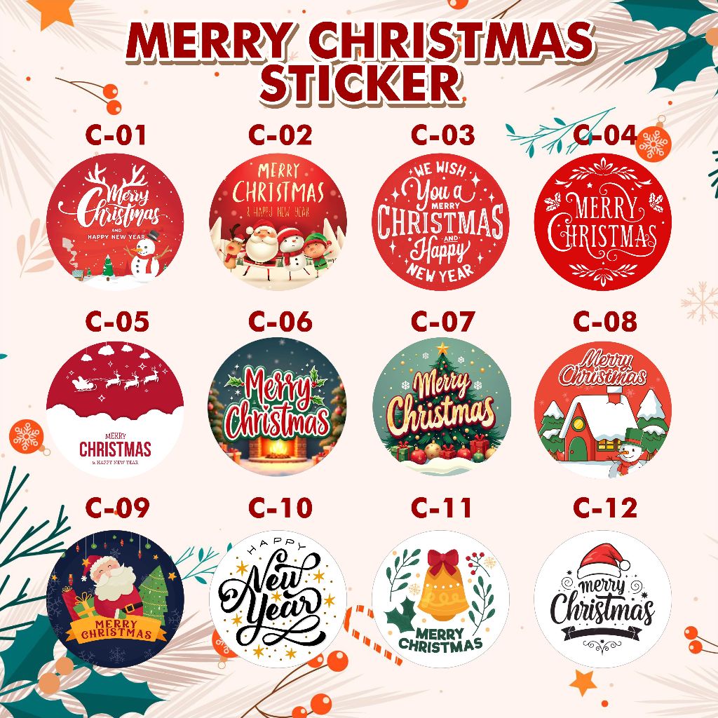 

Sticker Label Christmas Stiker Hamper Natal Stiker Parcel Natal Sticker Christmas Stiker Natal