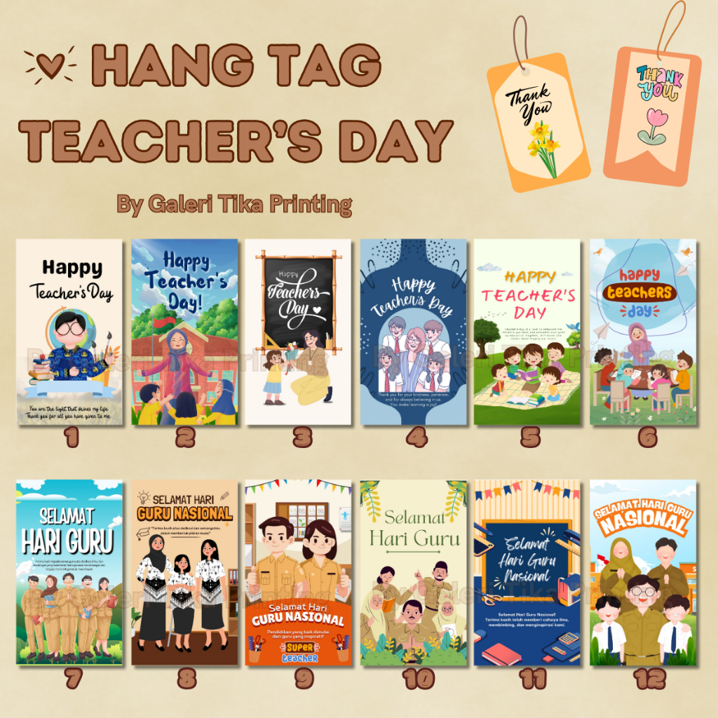 HANG TAG TEACHER'S DAY HARI GURU UNTUK HAMPERS FREE LOOPIN