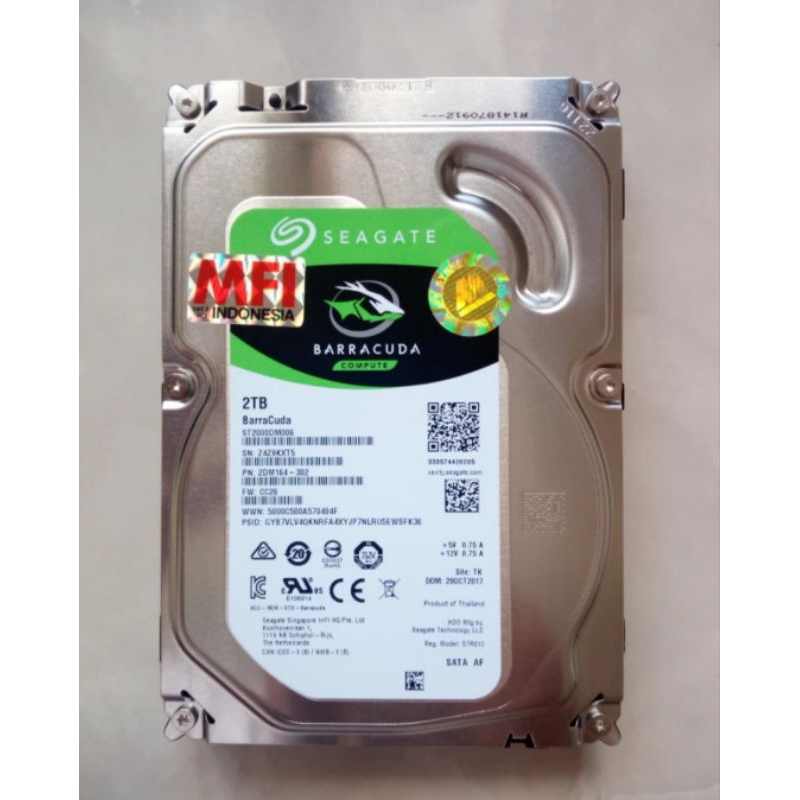 HARDISK 2TB PC/CCTV SEAGATE BARACUDA MFI 3,5 INCH