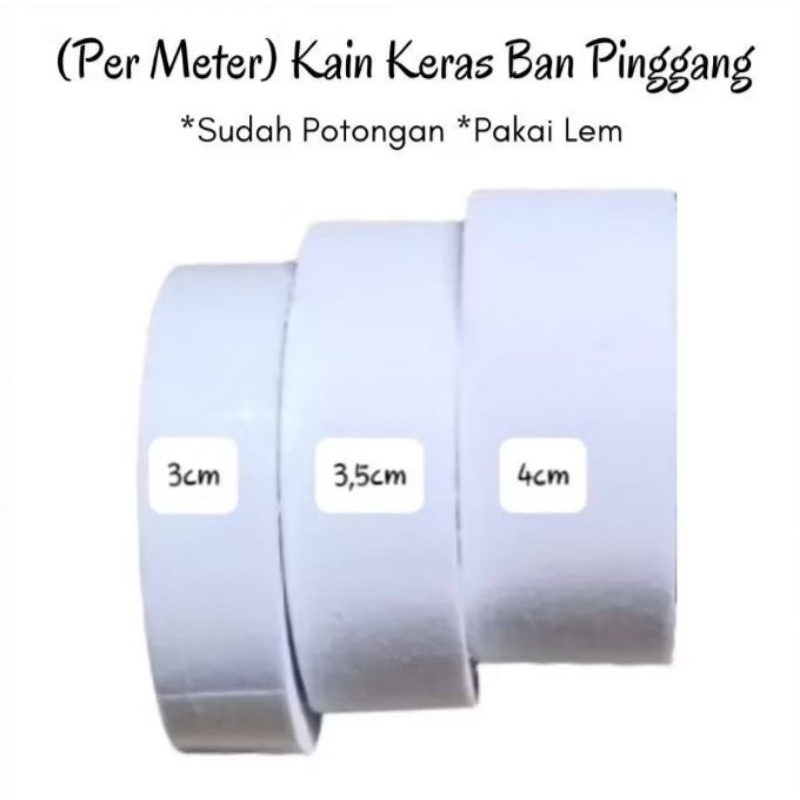 (per Meter)Kain keras potongan dengan lem untuk lapisan ban pinggang/Manset/kerah kemeja.