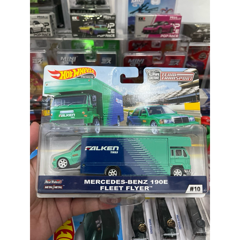 Hot Wheels Team Transport Falken Mercedes 190E Fleet Flyer