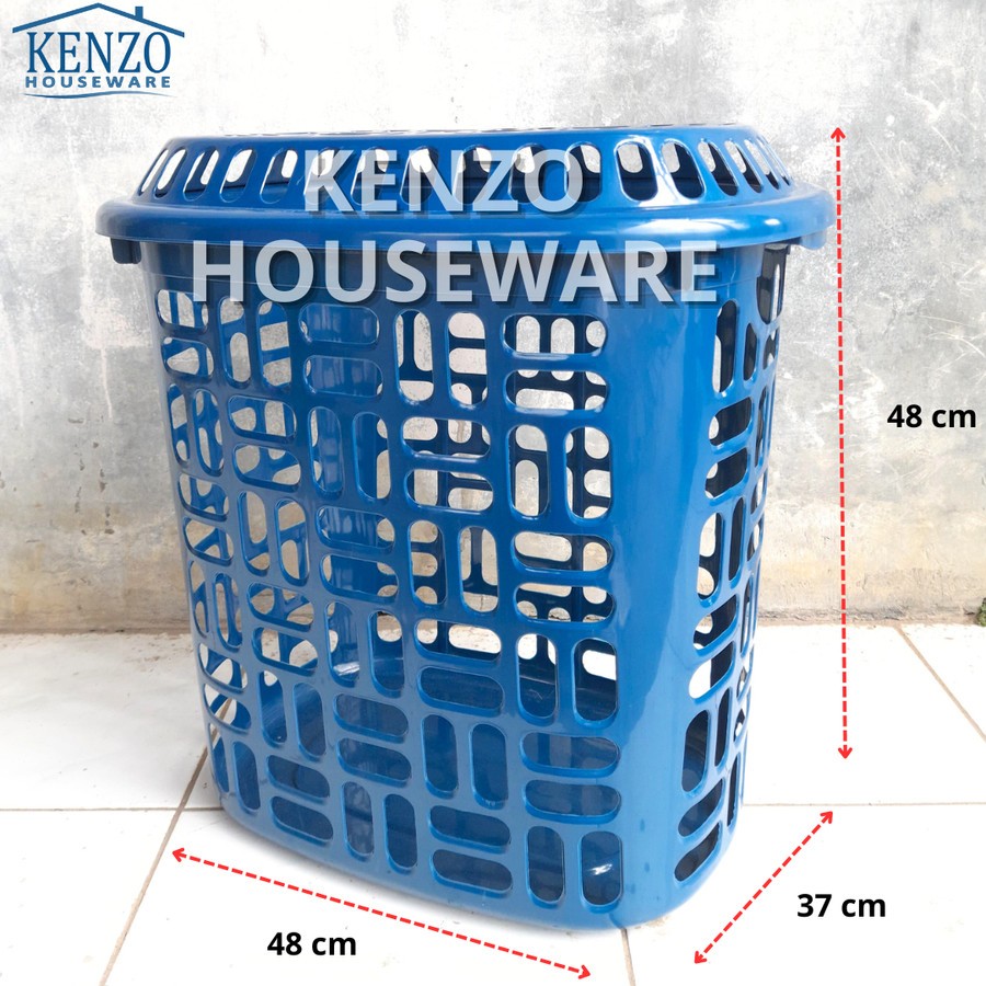 Keranjang Baju Pakaian Keranjang SUMMER TABITHA Laundry Basket Tutup Bulat Plastik Alot