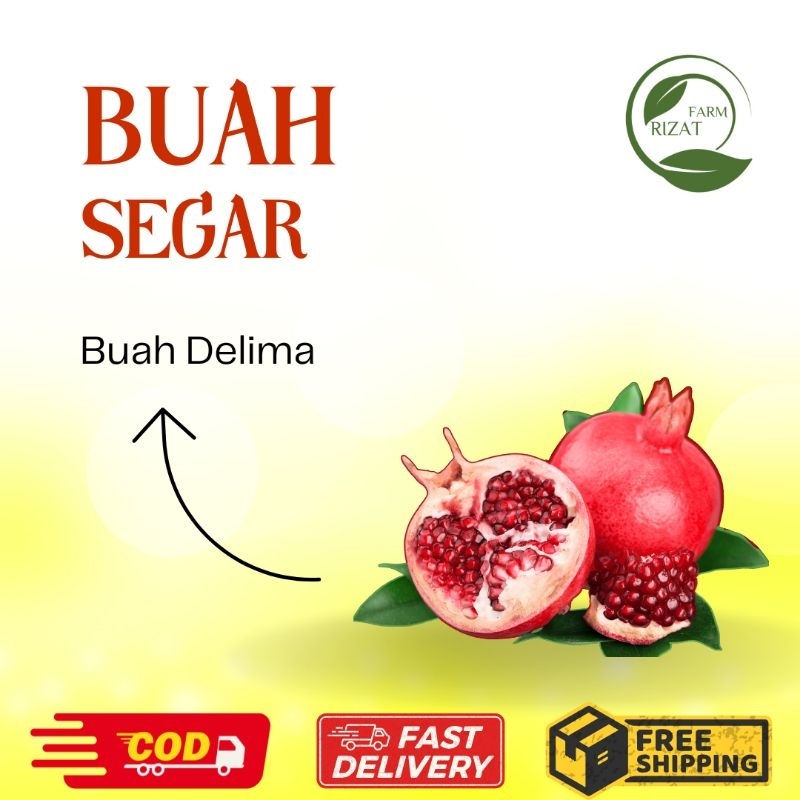 

[Dikirim Instant] Buah Delima Merah Import | Daging Tebal Manis Merah