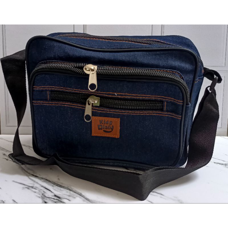 Tas Selempang Pria Wanita Tas Waistbag Tas Slingbag Bahan Levis Denim Promo Model Terbaru