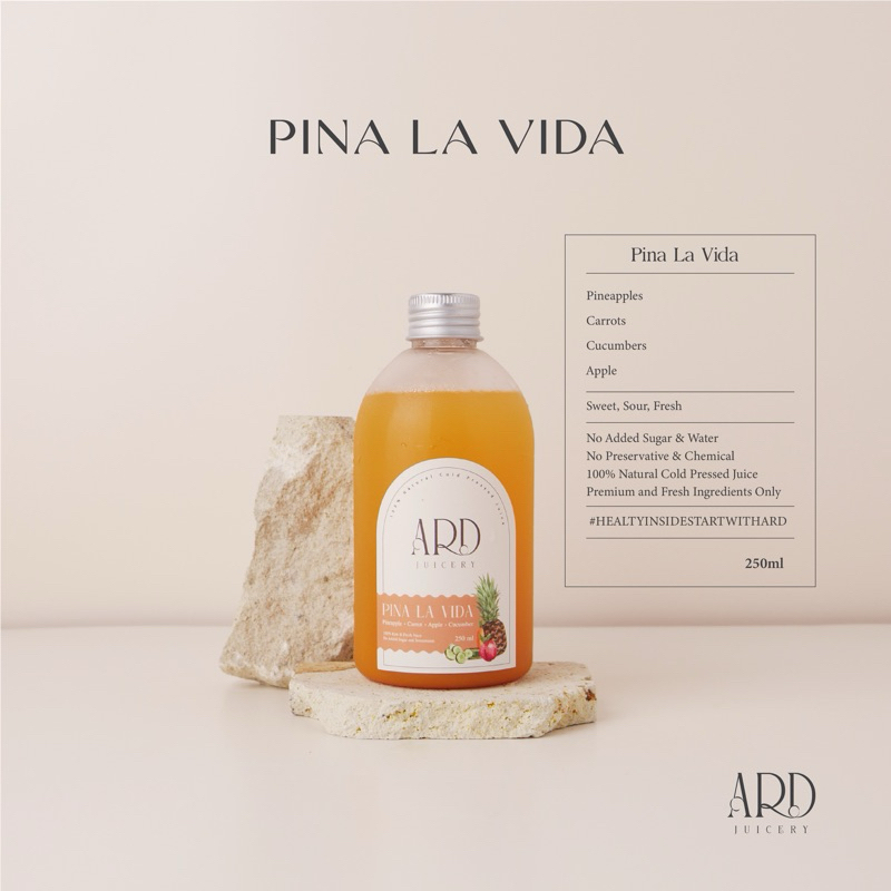 

PINA LA VIDA 250ML - ARD Juice Cold Pressed Juice 100% Fresh and Organic