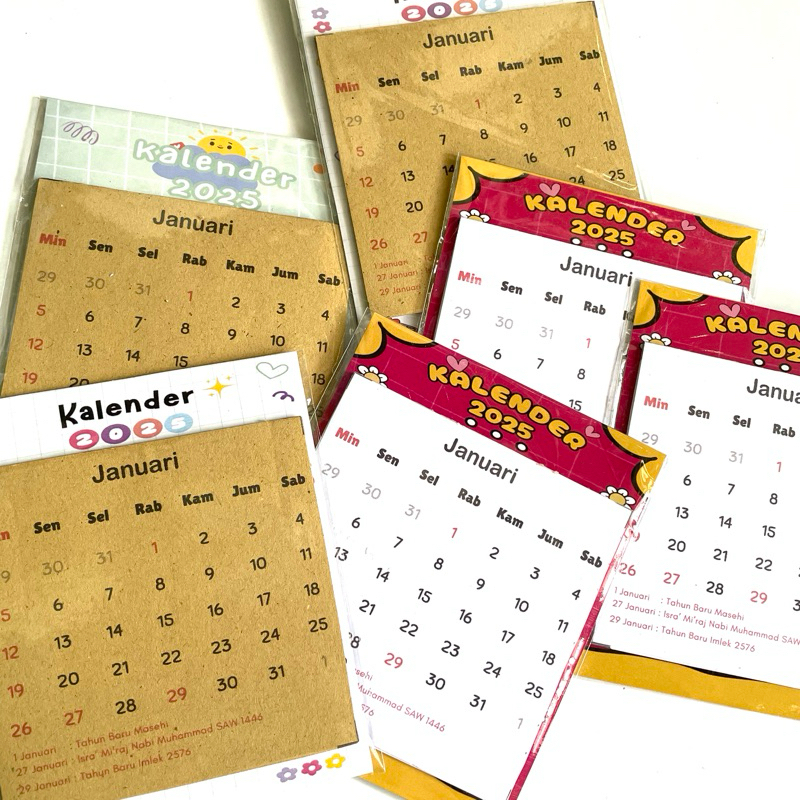 

kalender 2025 sobek mini by sozzy.id