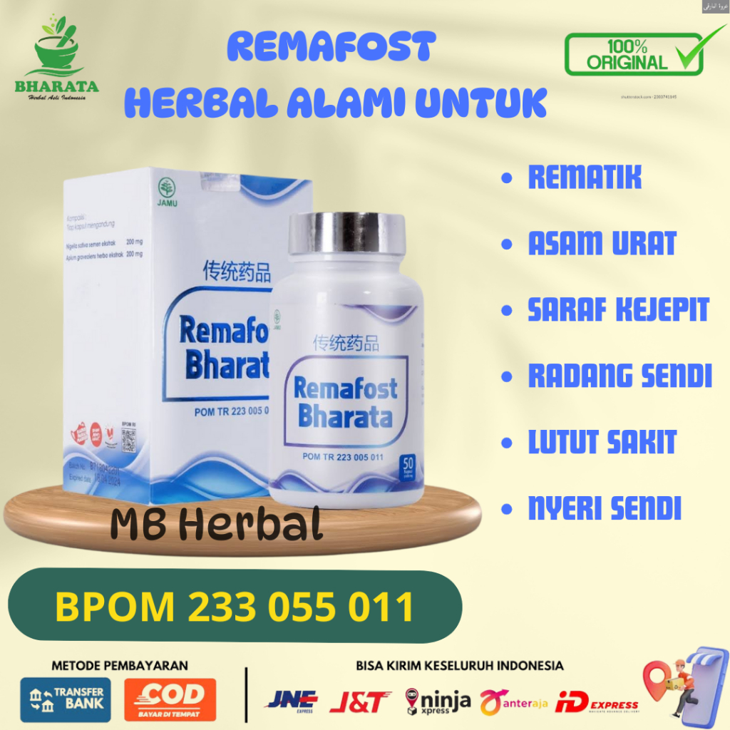 REMAFOST BHARATA Obat Rematik Asam Urat Radang Sendi Saraf Kejepit Paling Ampuh Remafost Bharata