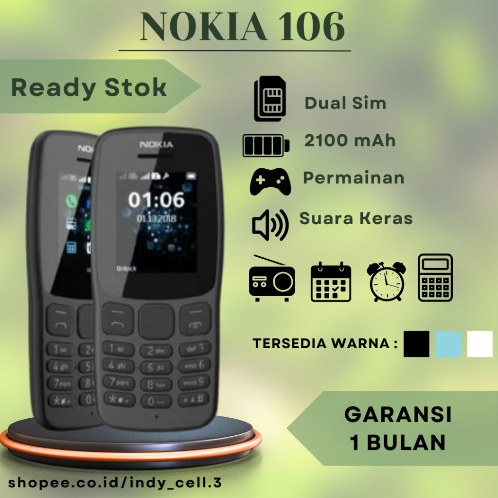 Hp Jadul Murah Nokia 106 Garansi Resmi Promo Cod Handphone Ori New Terbaru