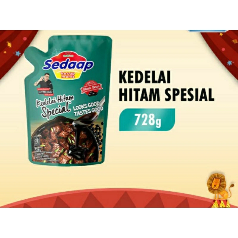 

Kecap Sedaap Kedelai Hitam Special /728Ml/Murah/Kental/Manis/Jumbo/TutupOtomatis