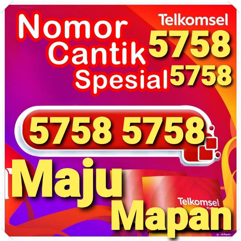 Nomor Cantik 5777 58 57 58 Spesial Kartu Perdana Telkomsel