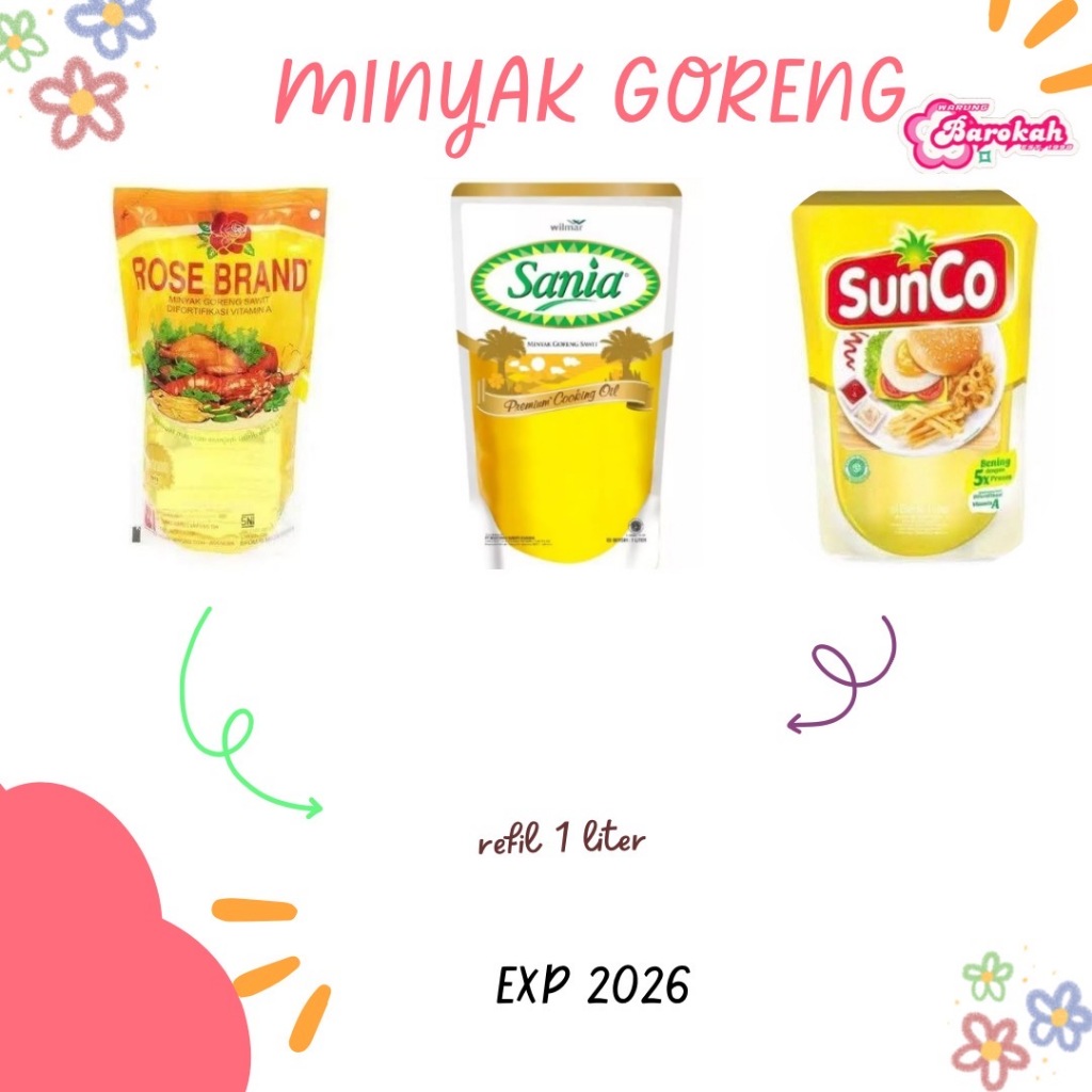 

Sania Rose Brand Sunco Minyak Goreng 1 Liter Kemasan Reffil Sunco 2 Liter