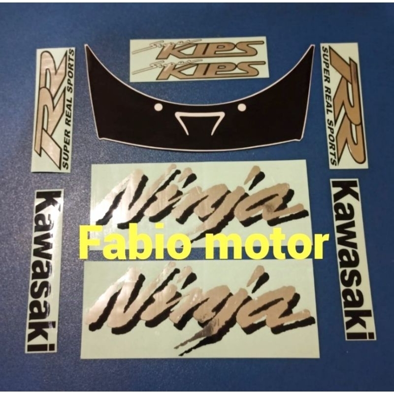 STIKER CUTTING KAWASAKI NINJA RR OLD CHROME FULLSET