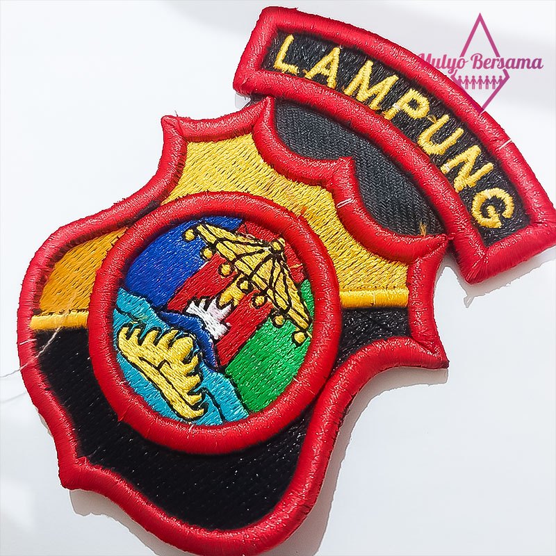 Bordir Polda Lampung Badge Patch Logo Polda Lampung - Mulyo Bersama
