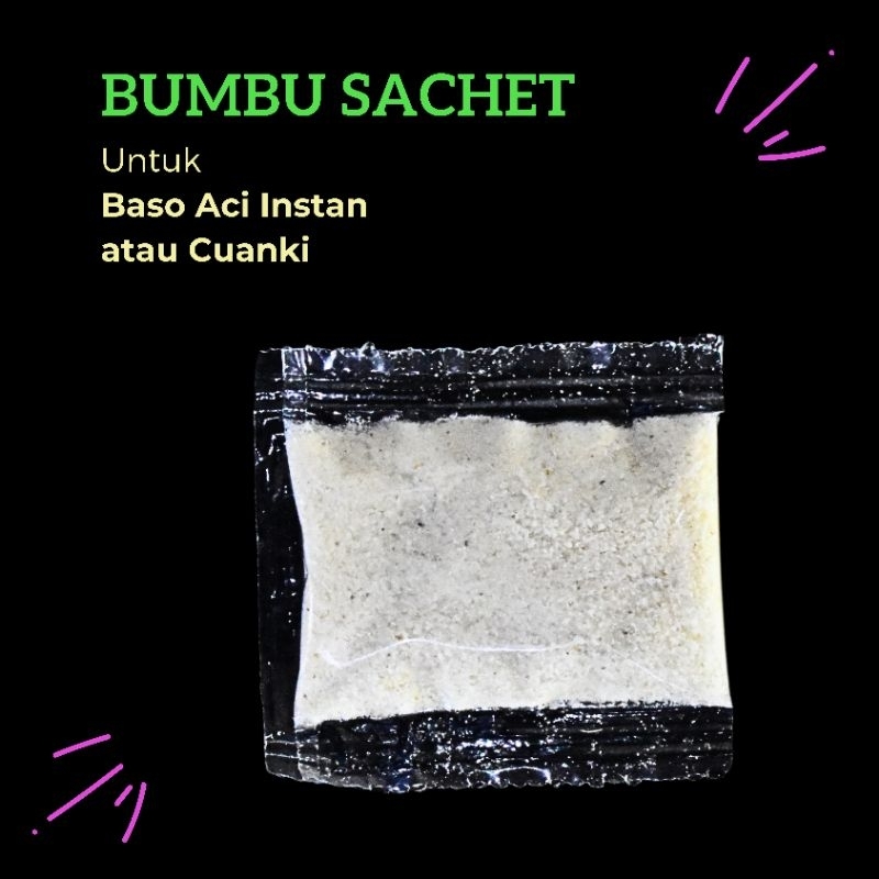 

Bumbu Baso Aci Instan Seblak Bubuk 5 Gram - Sachet