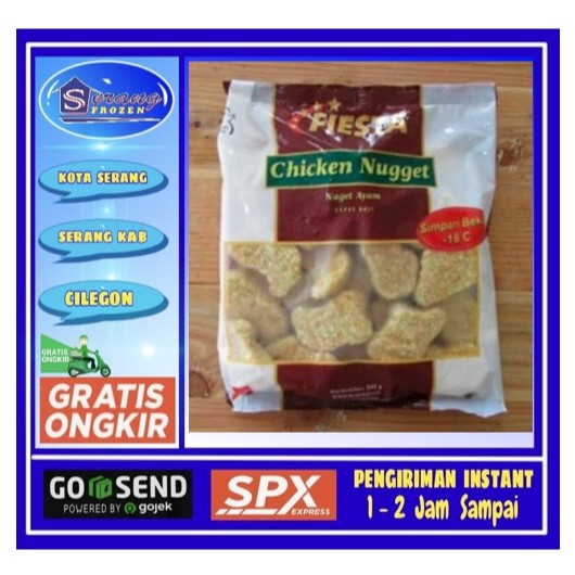 

Nugget Fiesta 500g,Nugget Ayam,Naget Ayam, Serang Frozen