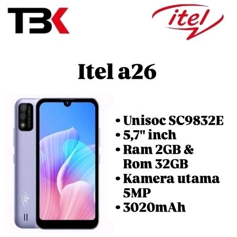 Itel A26 Ram 2/32GB Ori Second