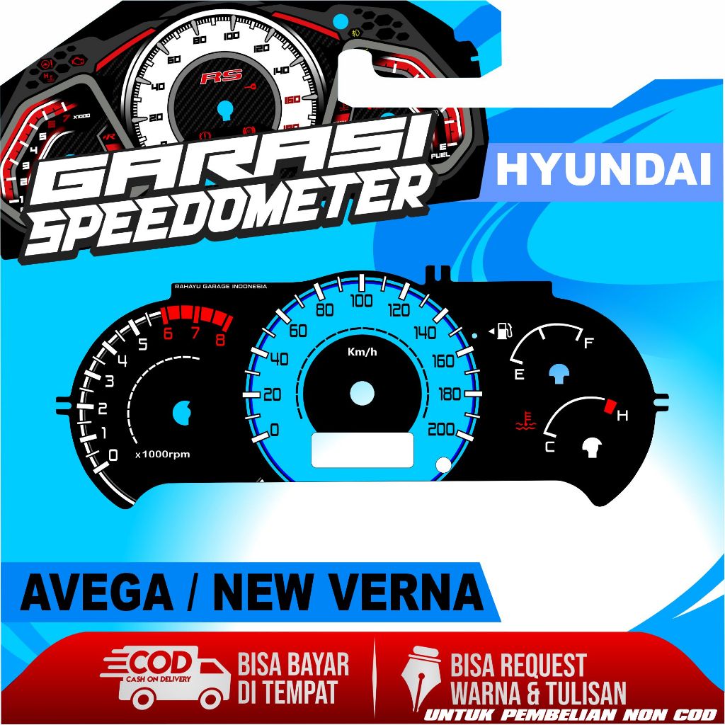 PAPAN SPEEDOMETER CUSTOM HYUNDAI AVEGA DAN NEW VERNA