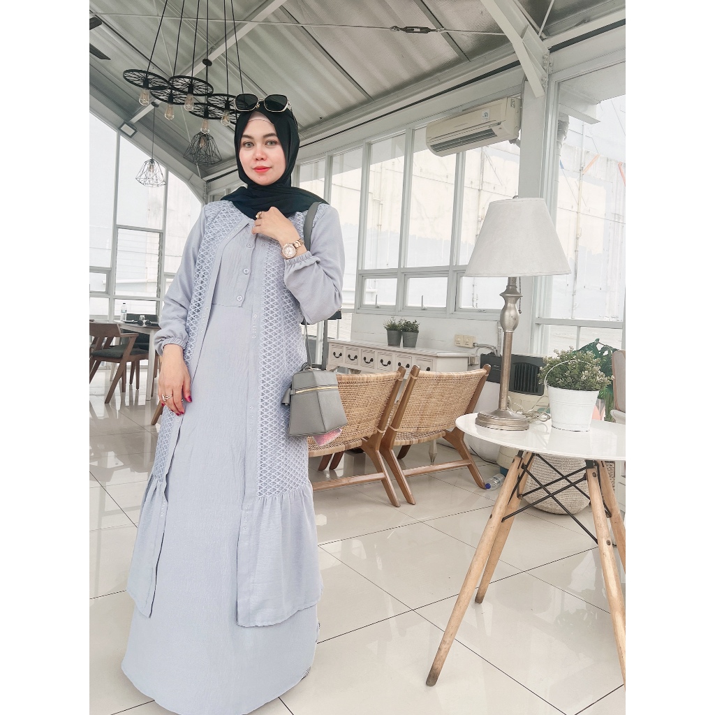 gamis bordir rompi abaya cantik gamis terkini abaya mewah dan elegan fashion muslimah