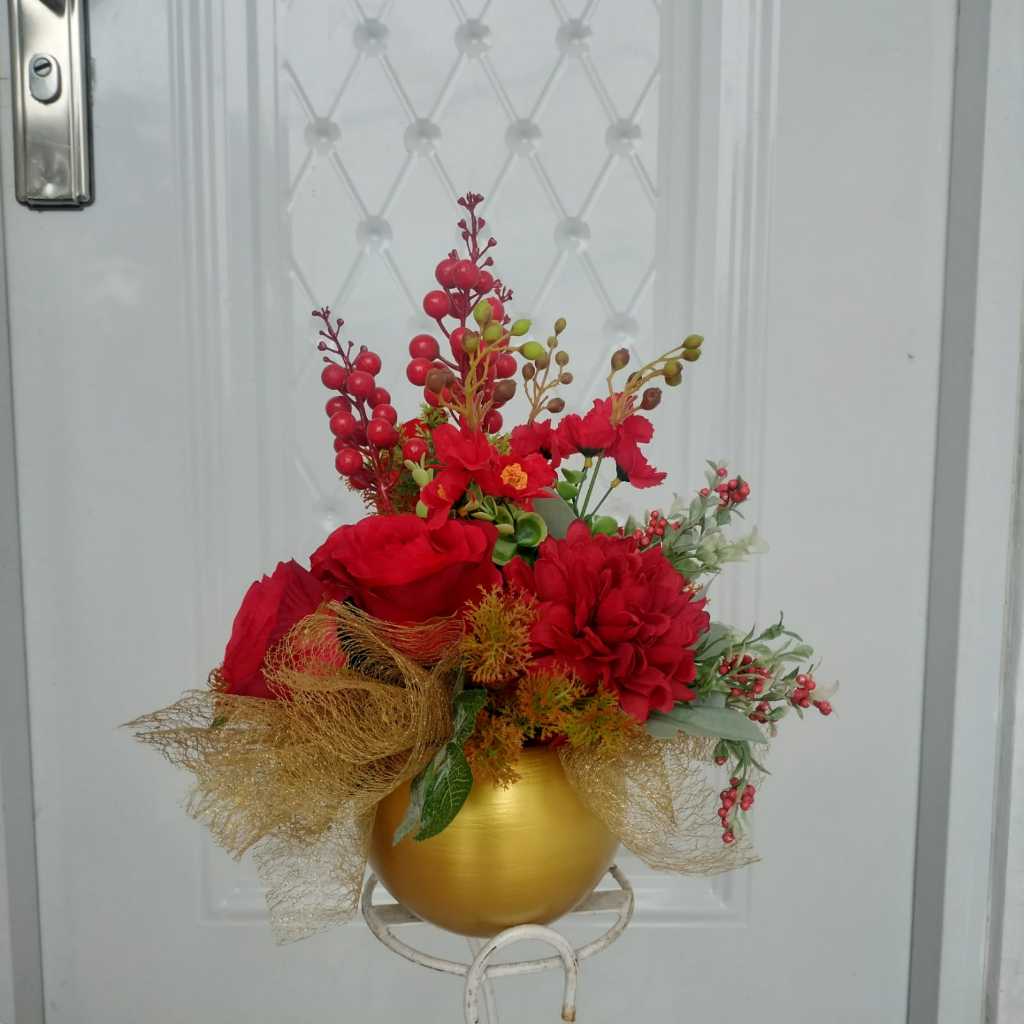 Rangkaian Bunga meja hias imlek// bunga artificial hiasan dekorasi meja//Rangkaian bunga me ja hias