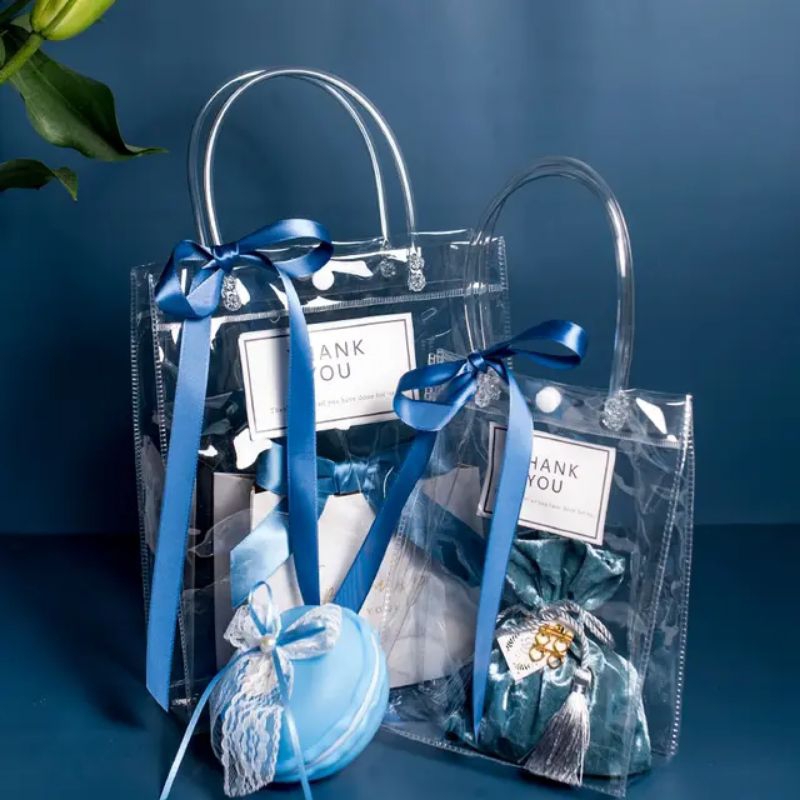 

[GROSIR 10pcs] Tas Mika Kancing PVC / Tas Souvenir Pernikahan Bridesmaid Lebaran