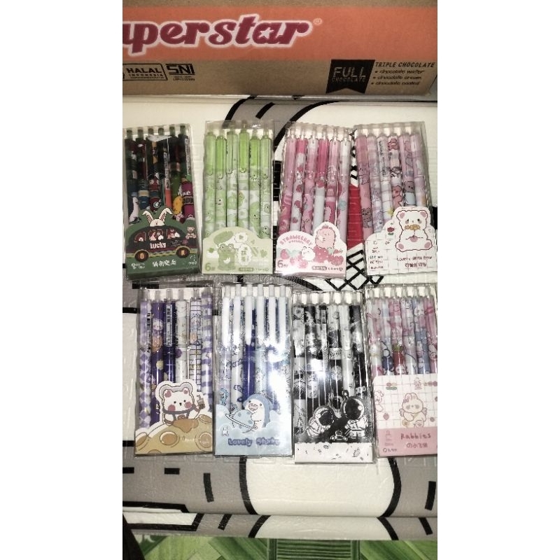 

Pulpen Gel Aesthetic 1 pack mekanik.