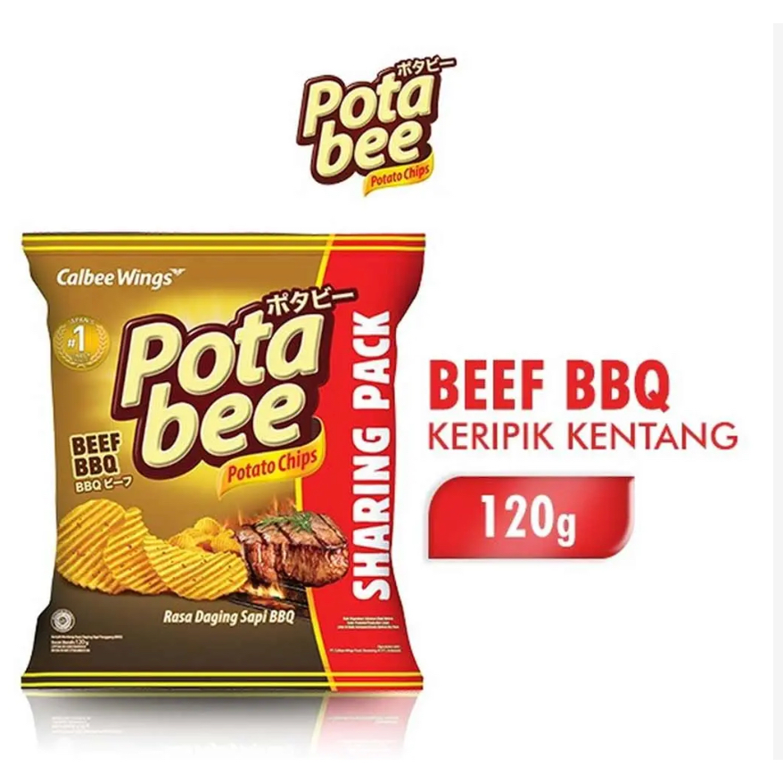 

Potabee Snack Potato Chips Beef BBQ 120 Gram